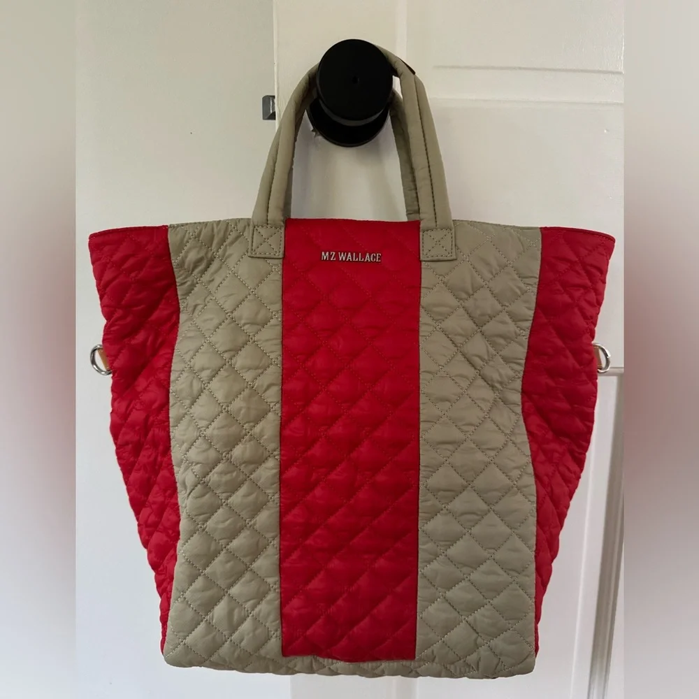 MZ Wallace Cabana Tote - Cherry Red & Atmosphere - Picture 2 of 10